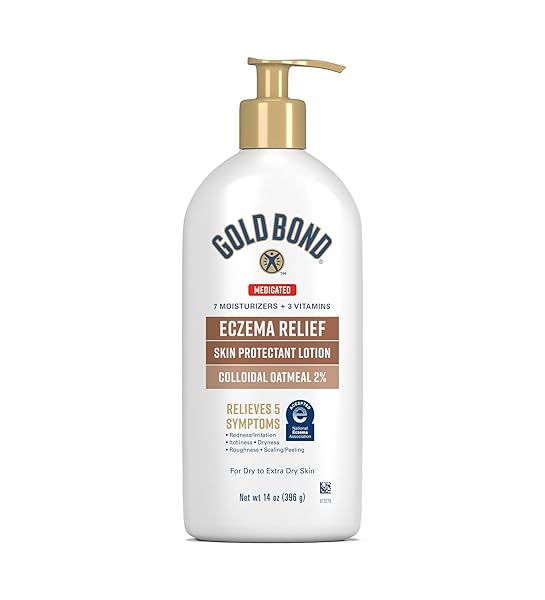 GOLD BOND MEDICATED ECZEMA RELIEF SKIN PROTECTANT LOTION, 14 OZ LOTION WITH 2% COLLOIDAL OATMEAL