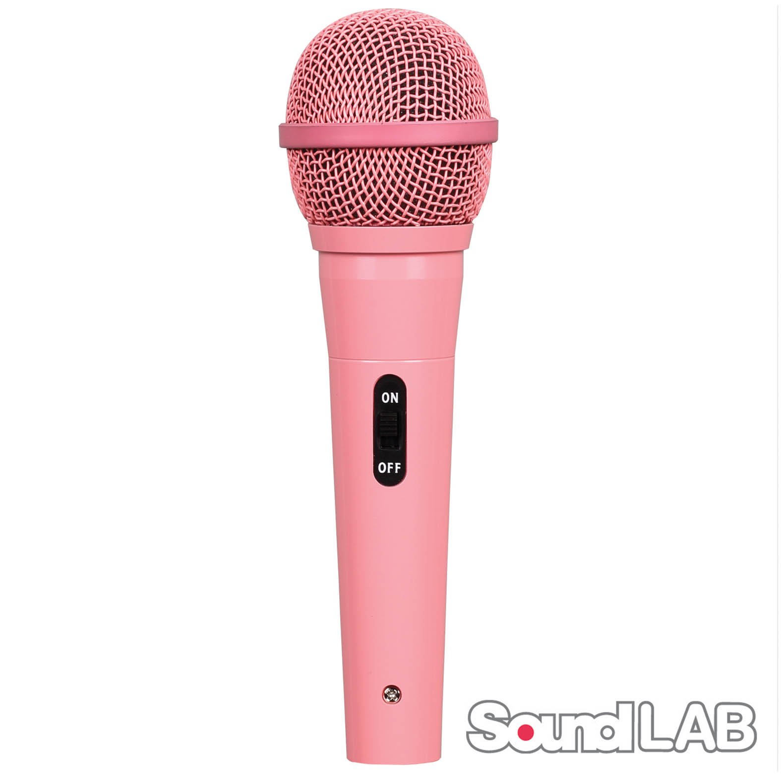 SoundLAB Dynamic Vocal Microphone With Lead in Pink
