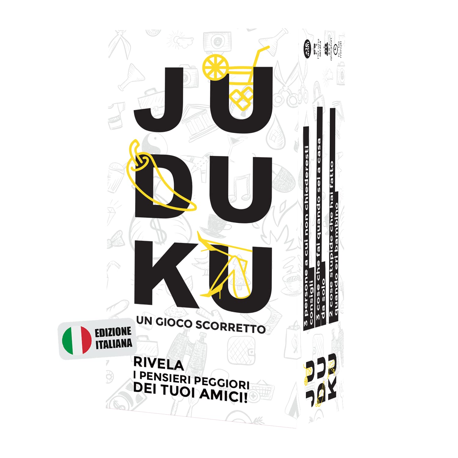 JUDUKU ATM Gaming Board Game for Adults - Card Game - 480 Hilarious Cards - Limited Edition - Perfect for Parties, Gifts and Fun Evenings - Italian Version