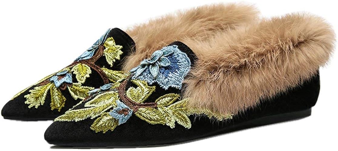 slip on loafers with fur