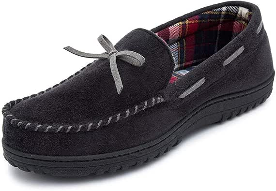 women's flannel lined moccasin slippers