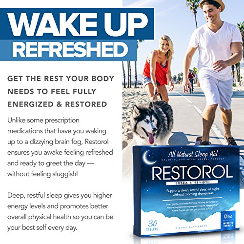 Restorol Natural Sleep Aid Relief from Jet Lag & Sleep Deprivation