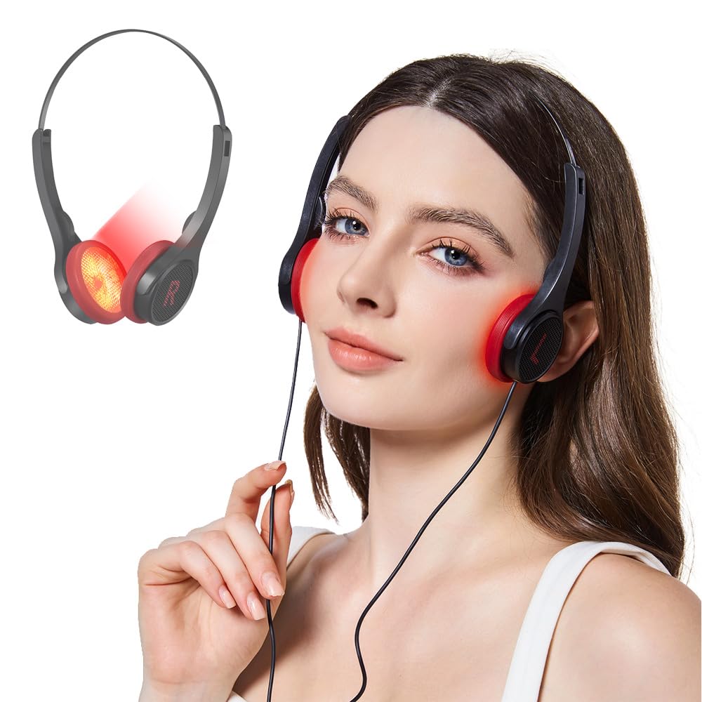 Photo 1 of TMJ Relief Product Red/Infrared Light Jaw Heating Pad Device, 5 Timer Settings, 5 Brightness Levels, USB Powered