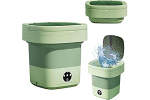 CDOUTSUN Portable Washing Machine,11L Large Capacity Portable Washer Machine,Mini Washing Machine for Underwear,Socks,Travel Washing Machine for Camping,Travel Laundry,Apartment,RV,Green (Green)