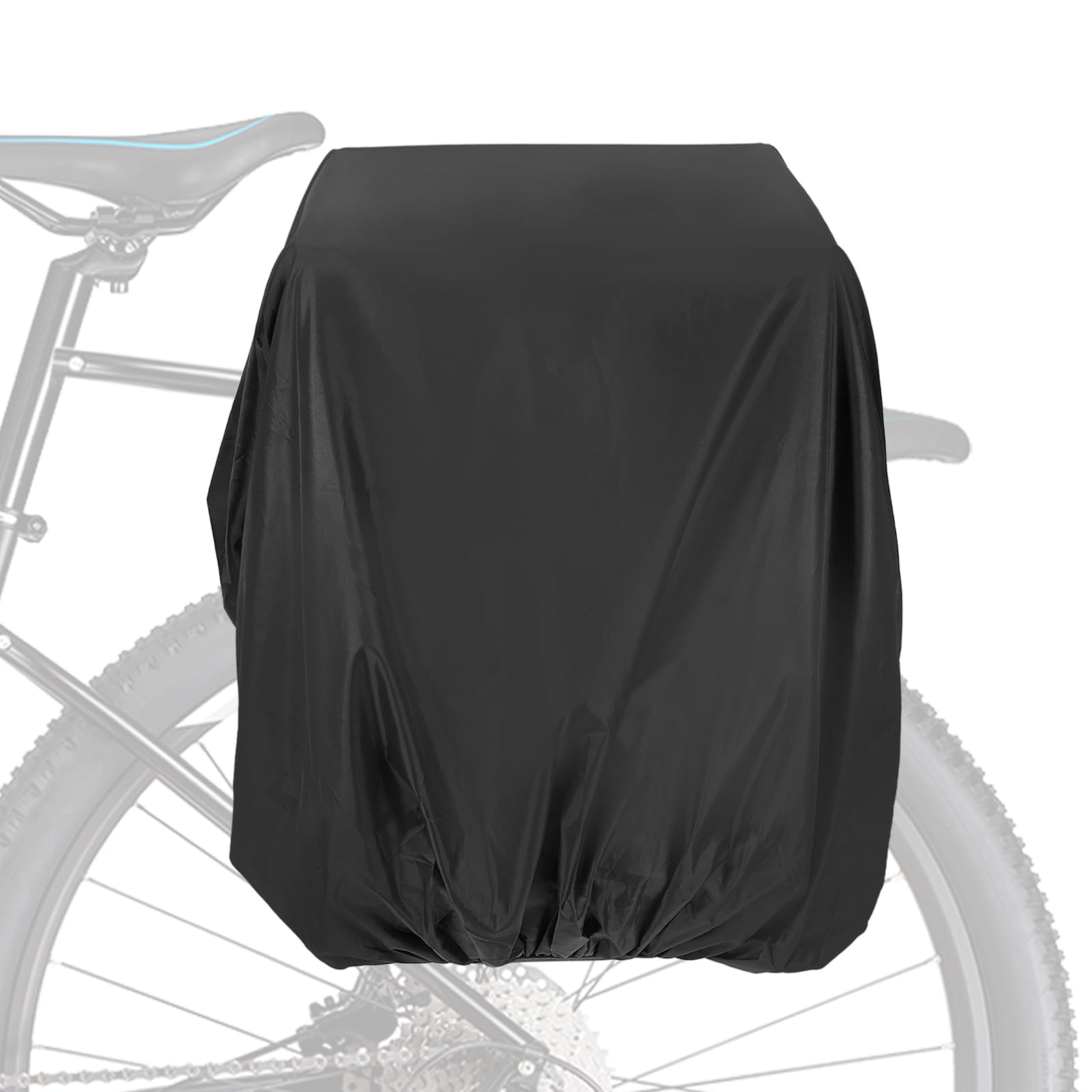 PATIKIL 80L Bicycle Rear Rack Rain Cover, Bike Trunk Rain Cover Waterproof Cycling Rain Cover for Mountain Cycling Hybrid Bike, M, Black