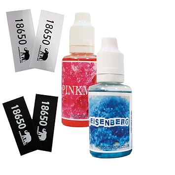1x Heisenberg 1x Pinkman Aroma je 30ml und 4 Akkusleeves OHNE NIKOTIN