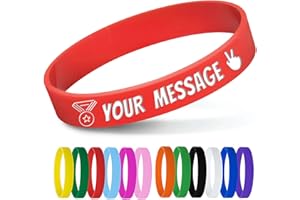 Personalized Silicone Wristbands with Custom Engraved Text - Durable Rubber Bracelets for Events, Fundraisers, Motivation, Pa