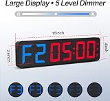 ANJANK Gym Timer 15in LED Large Digital Clock with Interval Modes view 2