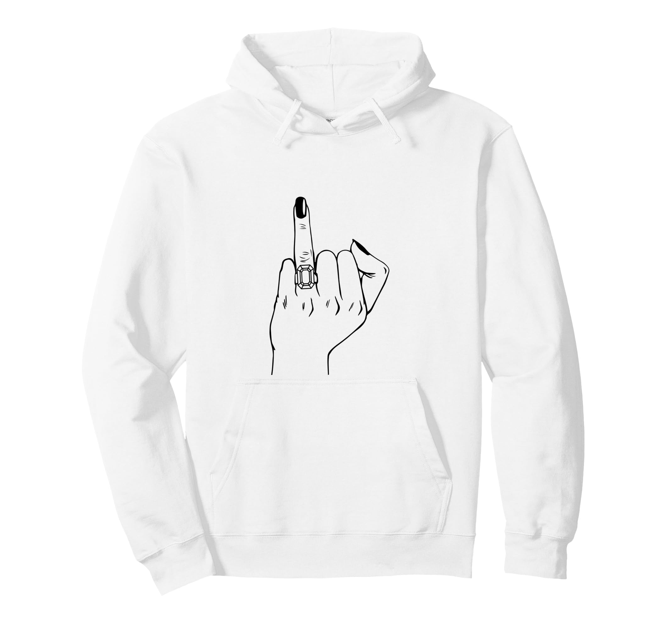 Finger Engagement Ring, Wedding Honeymoon Bachelorette Bride Pullover Hoodie