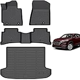 Hutisya-Floor Mats & Cargo Liner Set Fit for 2016-2021 Hyundai Tucson (No Hybrid Models) All Weather Protection Anti-Slip & Durable TPE Full Set Liners Automotive Accessories-Black