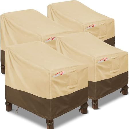 Amazon Com Patio Chair Covers 4 Pack Extra Wide Waterproof Outdoor Sofa Cover 37 W X 30 D X 30 H 600d Heavy Duty With 2 Air Vents For All Weather Patio