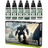 Green Stuff World for Models and Miniatures Paint Set - Rock &amp; Stones 10202