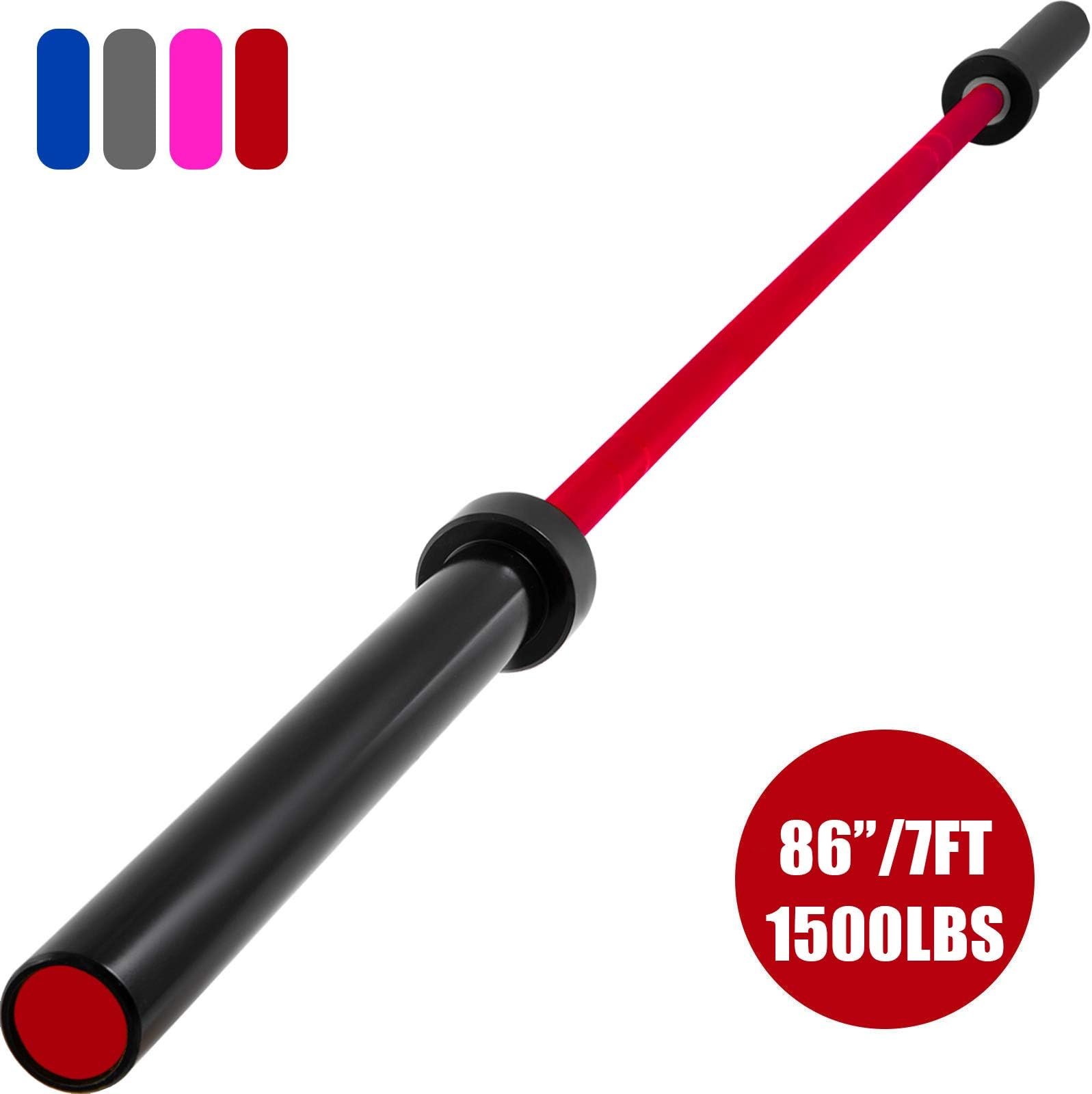 LOVSHARE Olympic Bar 1500LB Rated Olympic Barbell Bar 15/20kg Women‘s Men's Hard Chrome Olympic Lifting Barbell for Cross Training Weightlifting Powerlifting and Crossfit