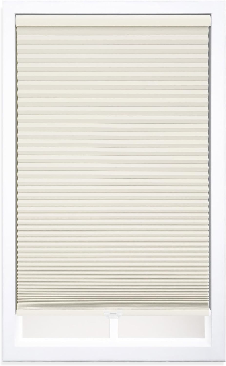 DEZ FURNISHINGS Cordless 1.5" Blackout Cellular Shade, Cream, 33.5" W x 60" H Image