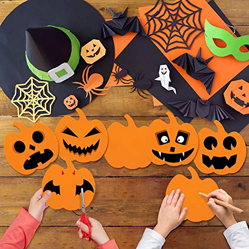 HAKACC Schaum Halloween Kürbis, 40 Stück Halloween Bastel Set Schaum Kürbis Form für Halloween Kinder Bastel Party Dekorationen