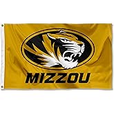 College Flags & Banners Co. Missouri Tigers Mizzou Gold Logo Large Grommet Banner Flag