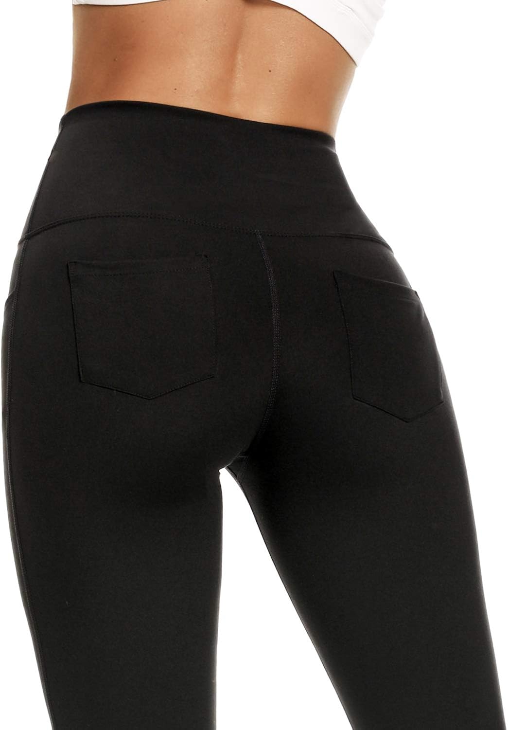 Amazon Com Safort 28 25 Inseam Women S Yoga Leggings With Pockets High Waist Workout Pants Running Gym Tights Clothing