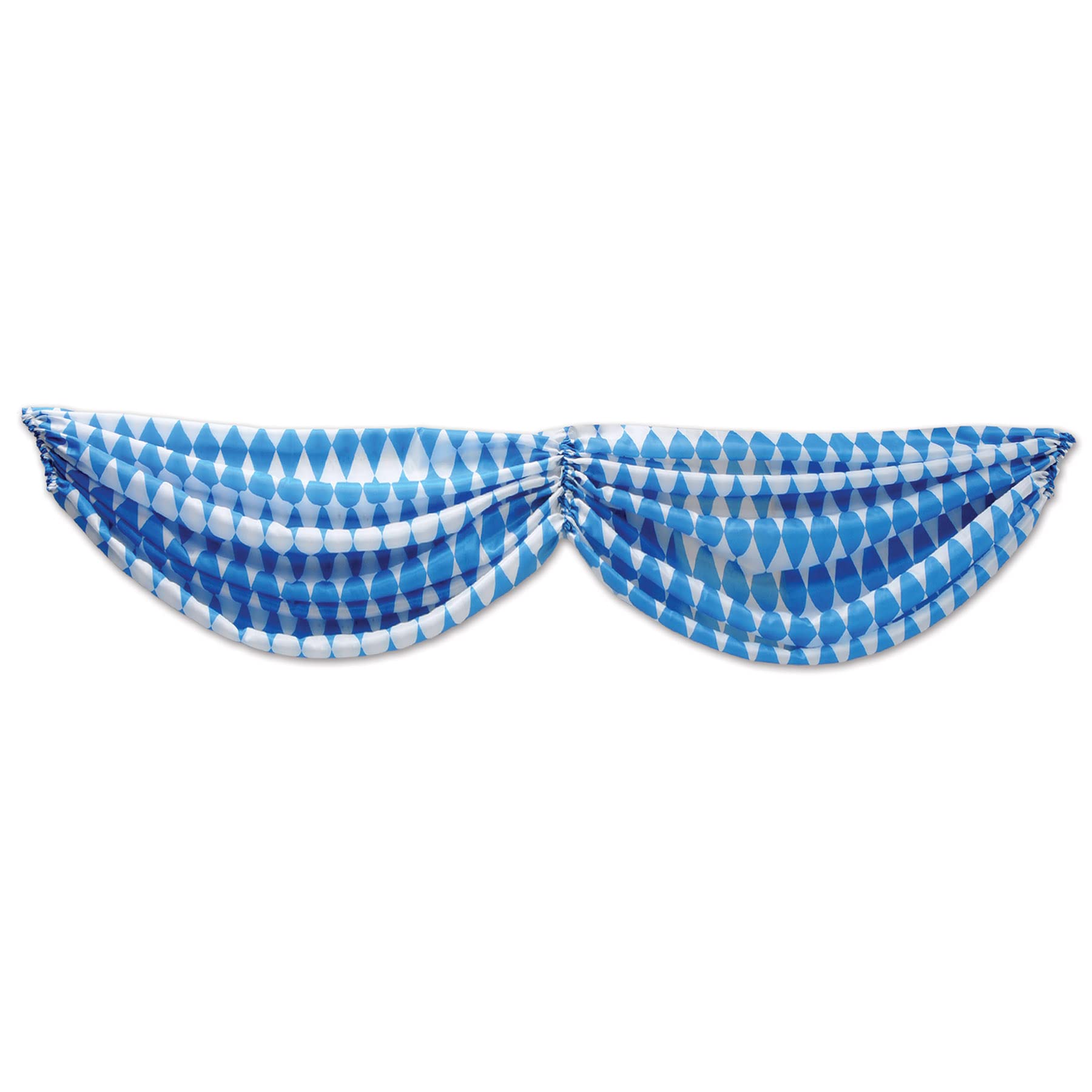 Beistle 54677 Oktoberfest Fabric Bunting, 5' 10", Blue/White