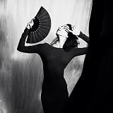 Leikedun 2 Pack Black Silk Folding Hand Fans Chinese Fan for Wedding Performance view 7