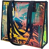 Kasepie Iridescent Hot Pink Handbag Ladies, Girls Storage Bag for the Gym, Daily Life, Measuring 13.78 * 4.72 * 12.2 inches