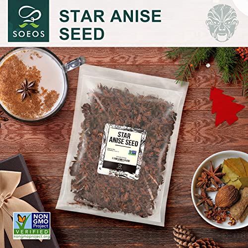 Soeos Star Anise Seeds 16 ounce (1 lb), Whole Chinese Star Anise Seed