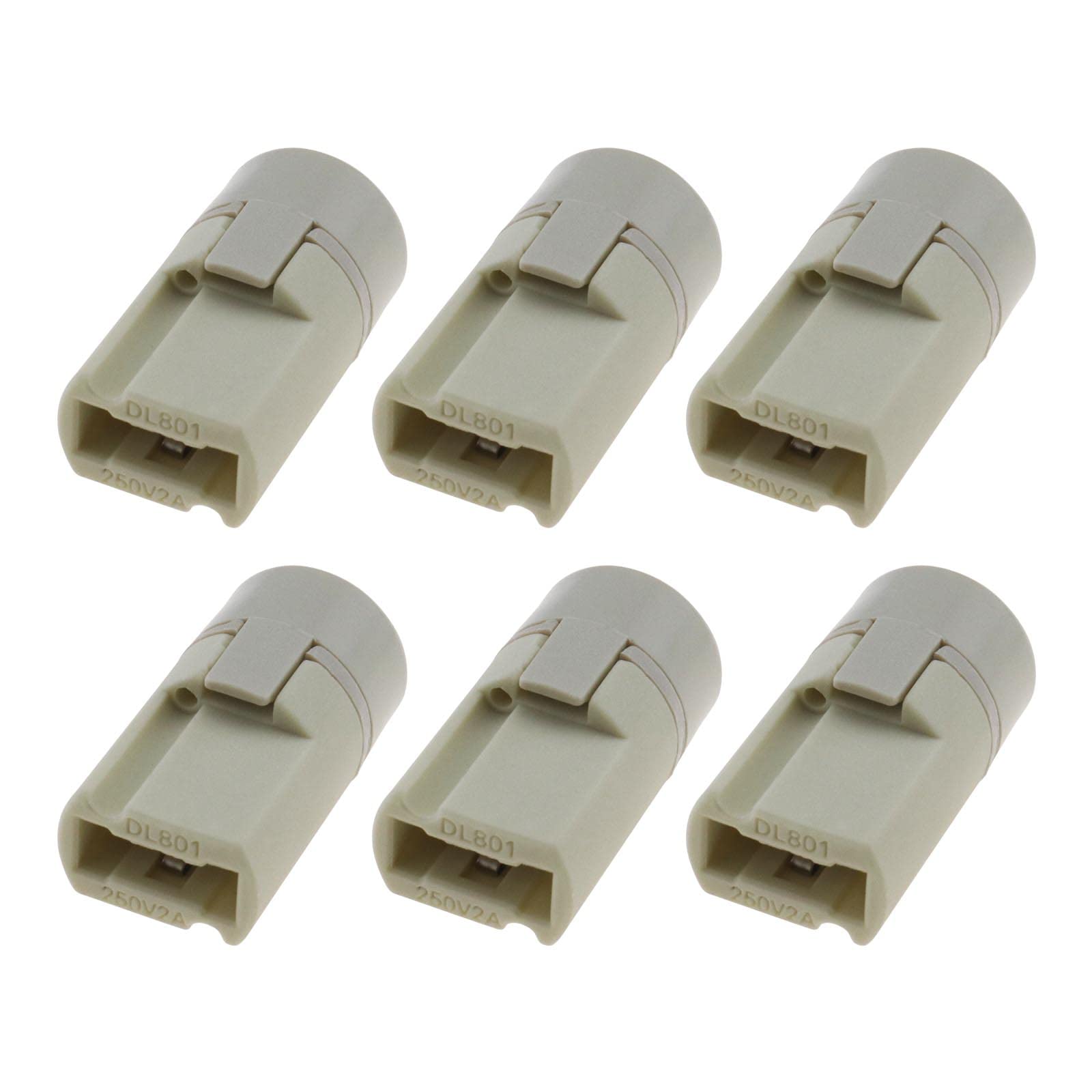 eMagTech 6PCS G9 Lamp Holders Keyless Ceramic Halogen Socket with Back Cover for G9 Light Bulb Ceramic Lamp Bases Connector Socket Light Fitting Parts