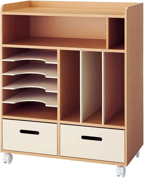Amazon Co Jp ベルメゾン ランドセルラック 子ども用シェルフ 完成品 自分で収納ラック ワイド アイボリー ａ ホーム キッチン