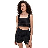 LE BOP Women's Eyelet Desiree Tank
