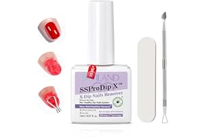 SAVILAND SSPro X Dip Powder Remover Kit: Gentle & Easy Dip Nails Removal No Need Soaking Or Wrapping with Nail File Nail Scraper for Dipping Powder 0.5 Floz Home Use