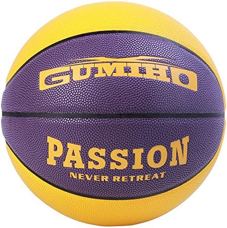 XGUMIHO Basketball Outdoor/Indoor Moisture Absorbing Hygroscopic Leather Womens Games Professional Street Official Size 7/29.5", Purple