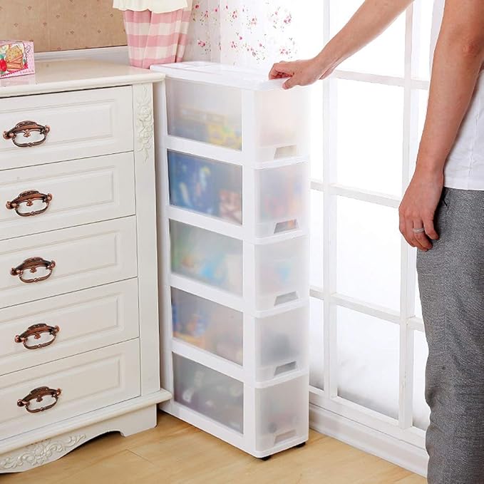 Tour de Rangement 18cm Large Transparent Matelassée Armoire De