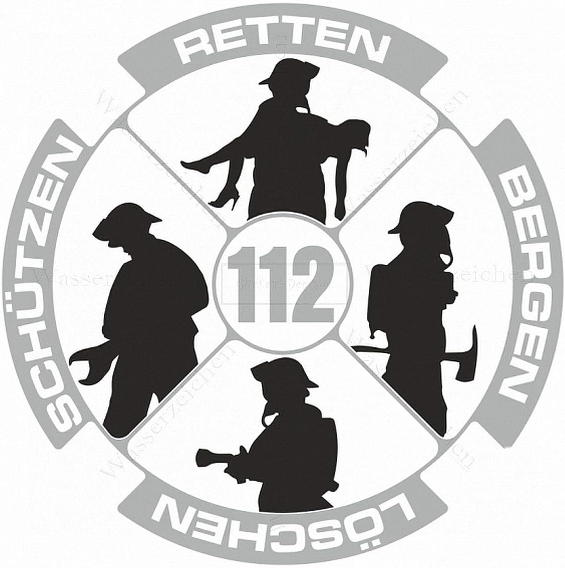 StickerDesigns 45cm! AufkleberFolie Wetterfest Made IN Germany Feuerwehr Bergen Löschen