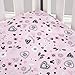 Disney Minnie Mouse Hello Gorgeous Crib Sheet, Pink/Black/White