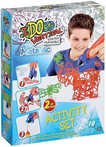 IDO3D Vertical Metallic 3 Pen, Toys for Girls, 5 Years & Above, Creative, Art & Craft