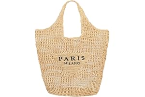 SHOPANTS Straw Mesh Tote Bag for Women 2023 New Mesh Hollow Woven Beach Bag Large Travel Shoulder Handbags Hobo Bag