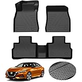 KUST Custom Fit Floor Mats for 2020-2025 2026 Nissan Sentra Accessories All Weather Floor Mat Liners 1st & 2nd Row Liner Black Non-Slip