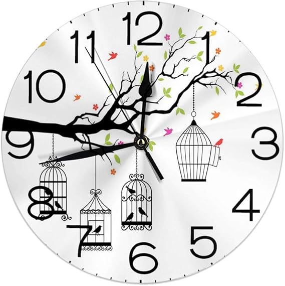 GULTMEE - Reloj de Pared Redondo para decoración del hogar, Fondo