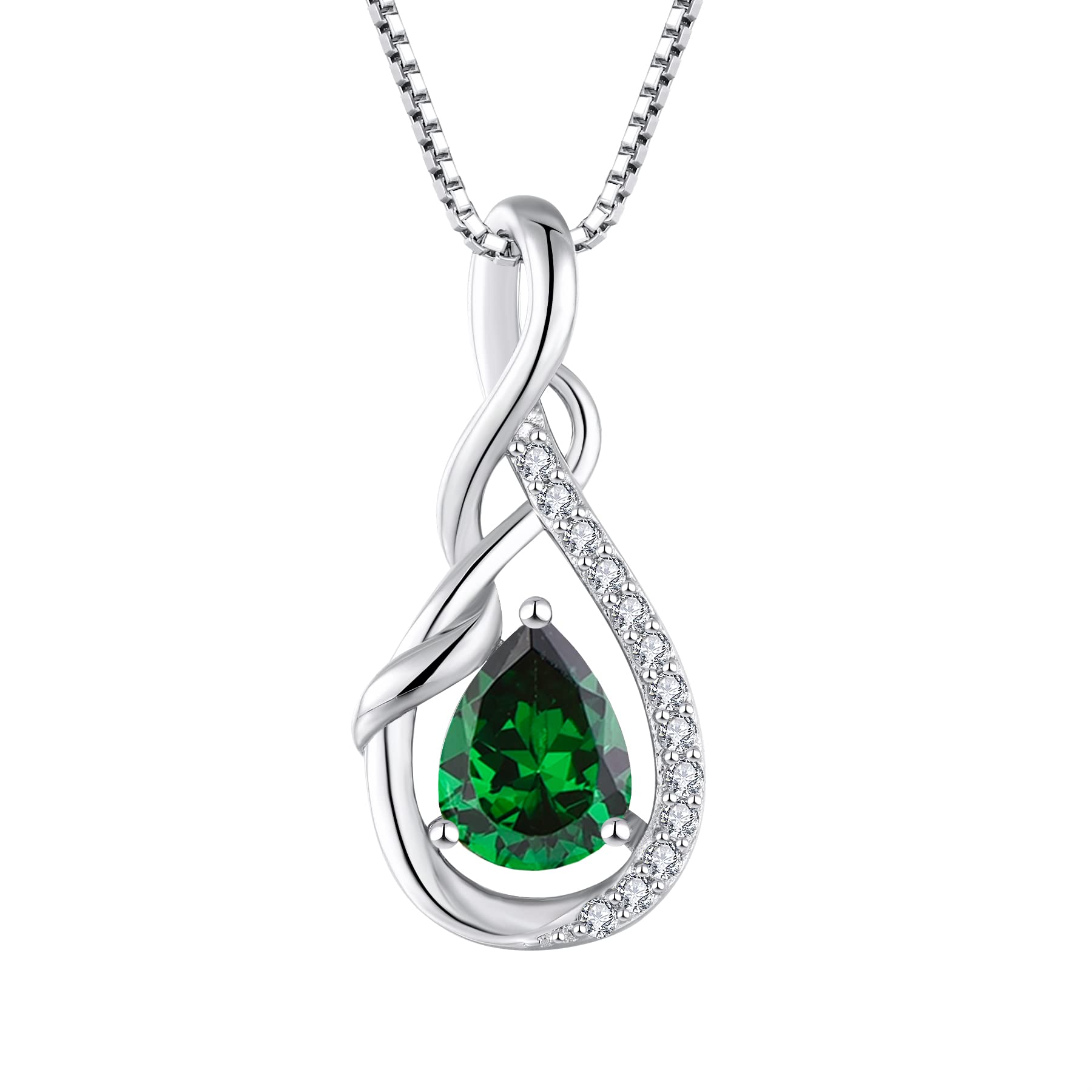 STARCHENIE Emerald Necklace for Women 925 Sterling
