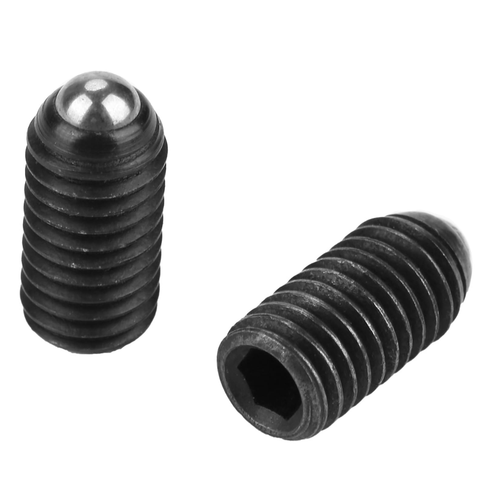 10pcs M8 Screw Thread Hex Socket Carbon Stainless Steel Ball Drive Spring Plungers Set Push Fit Ball Spring Smooth Plunger