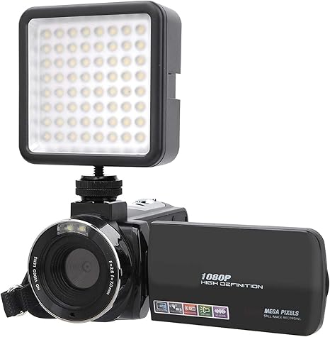 Video Camera LCD Screen 1080Pwith LED Fill Lights Set Support External Microphone