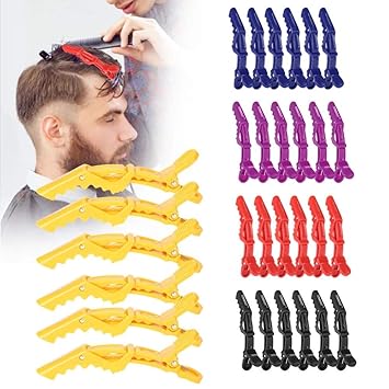 Buy Generic 6pcs Set Salon Single Prong Hair Clip Crocodile
