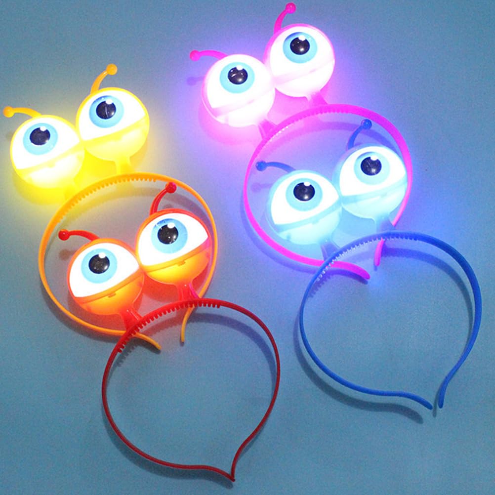 SAFIGLE Halloween Headband with Big Eyes Led Flashing Eyeball Party Headwear for Kids Costume Festival Accessories