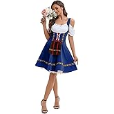 YTWS Oktoberfest Costume for Women Dirndl Dress for German Traditional Bavarian Outfits