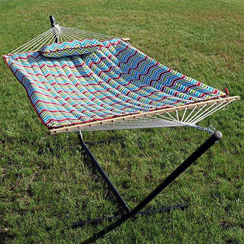 Sunnydaze Rope Hammock with Stand Combo 275Pound Capacity Includes