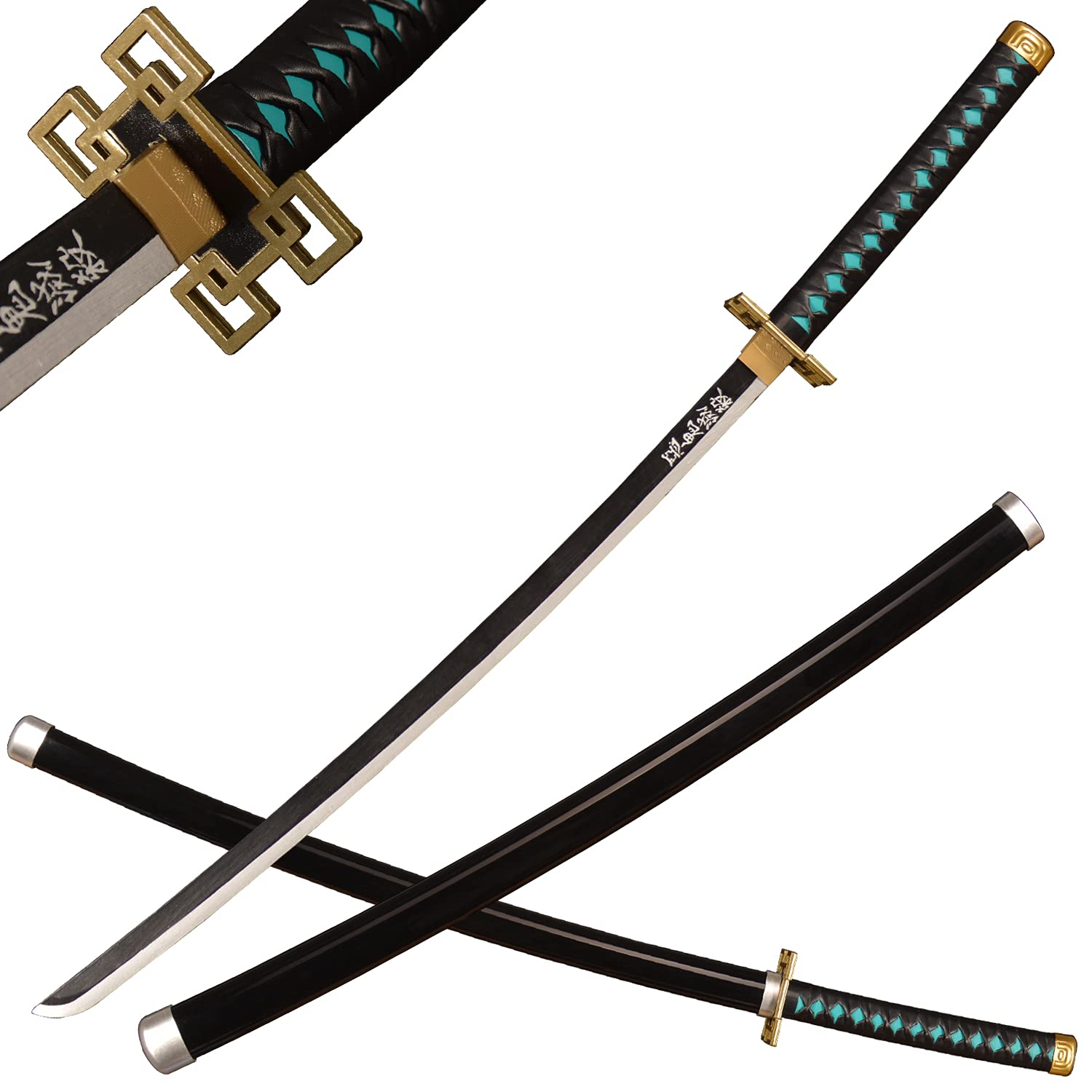 ACTASITEMS Japanese Anime Cosplay Prop Katana Wooden Sword - 104cm, Katana -Tokitou Muichirou