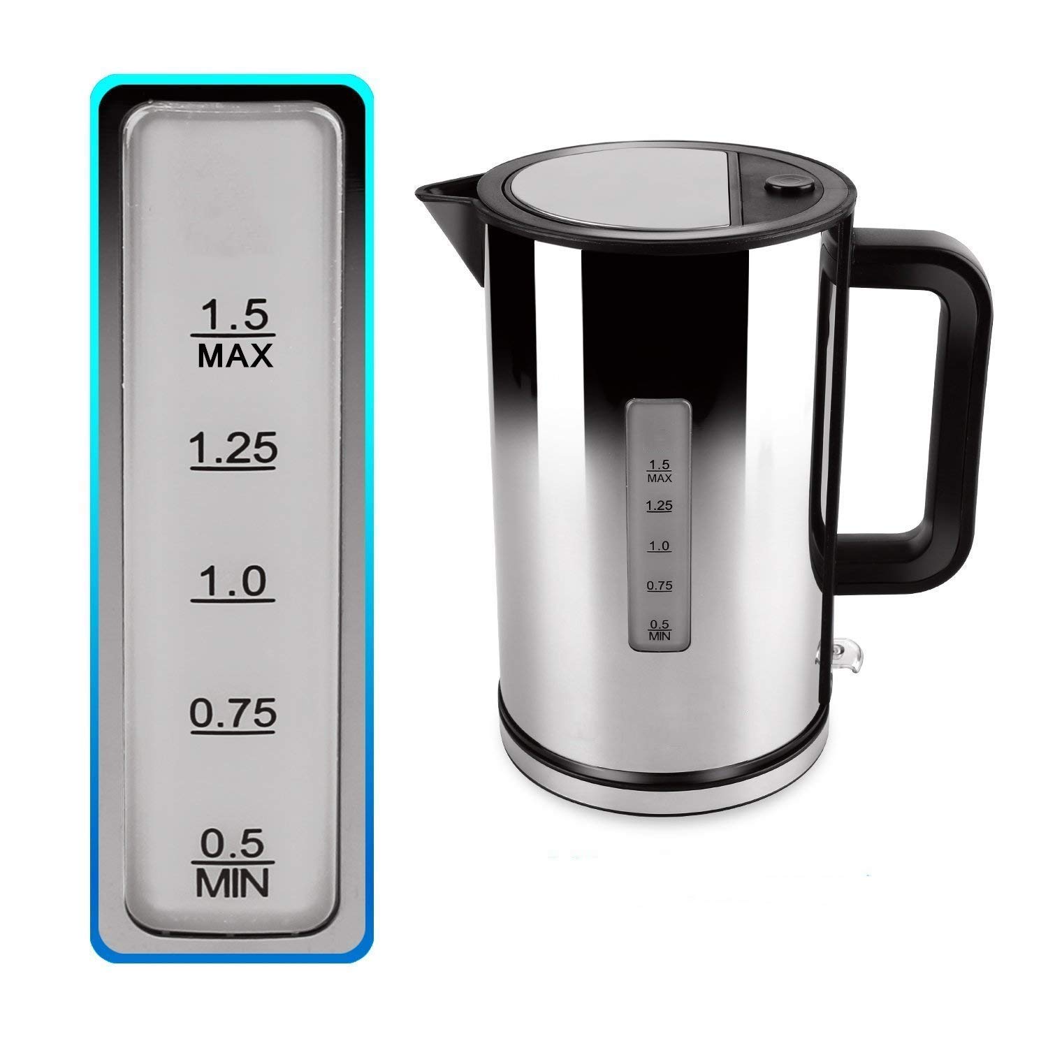 French Press Coffee Tea Maker Coffee Press Pot 304 Grade Stainless Steel Heat-Resistant Durable Long-Lasting Better Filtering (1 liter, 34 oz) 1000ml