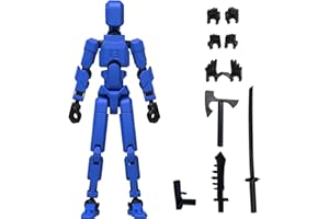 Binvin 3D Printed T13 Action Figures Titan 13 Action Figure, Multi-Jointed Robot Movable N13 Action Figure, Lucky Nova 13 Action Figure (Blue)