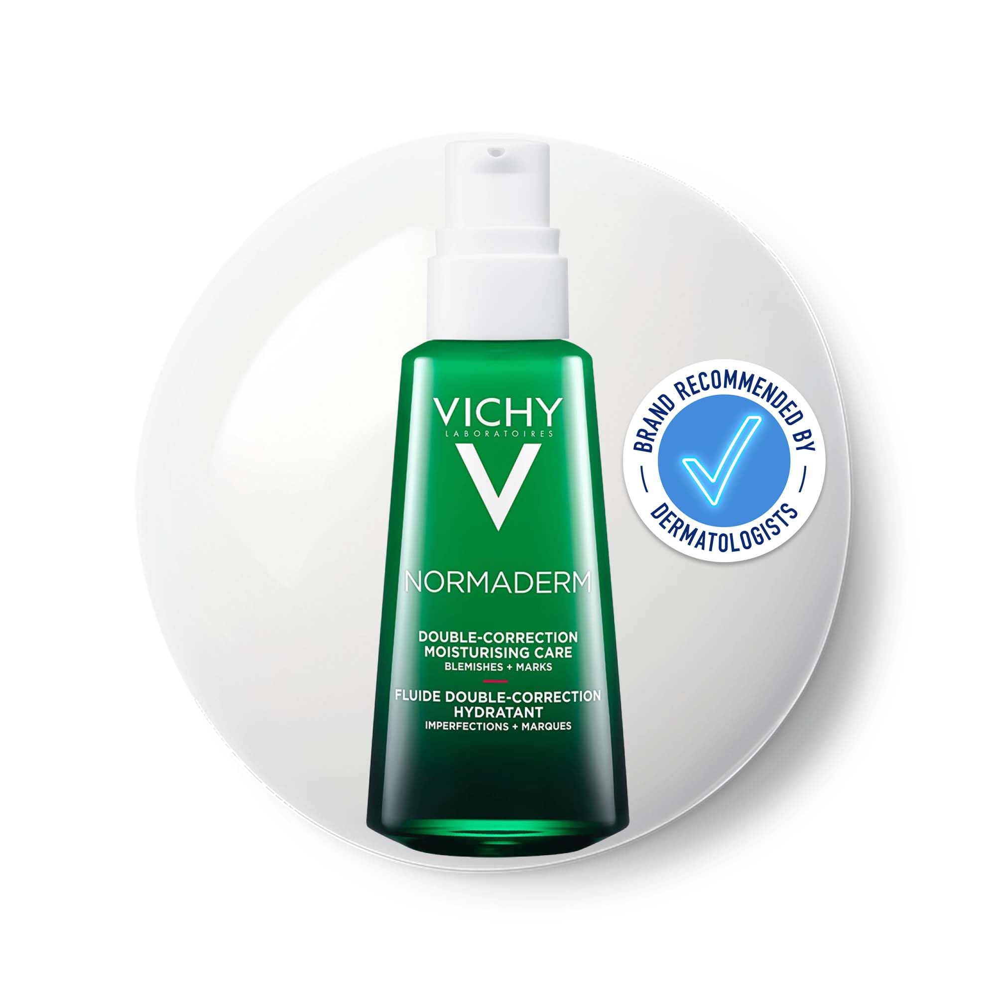 Vichy Normaderm Double Correction Moisturising Care, Targets Blemishes and Marks, With 2% Salicylic Acid 50ml