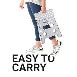 Delxo Folding Step Stool, 13 inch Non-Slip Foldable