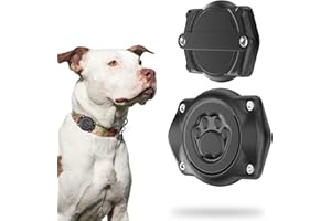 AirTag Dog Collar Holder(1 Pack), FEEYAR 100% Waterproof AirTag Mount, Hard PC AirTag Holder for Dog & Cat Collars, Ultra-Durable Air Tag Dog Collar Holder - Fits All Width Collars